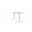 3617350004564-Bureau AXEL assis/debout - réglage par manivelle - L160 x P80 cm - plateau blanc - pieds -P_405153334_1-0