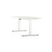 Bureau électrique AXEL -  bureau assis/debout  - L140 cm - plateau blanc - pieds blanc