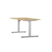 3617350004342-Bureau électrique AXEL -  bureau assis/debout  - L140 cm - plateau imitation chêne clair-P_405153356_1-0