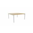 3617350003642-Bureau Bench ARIAL - L140 x P165 cm - plateau imitation chêne clair - pieds blancs-P_405153445_1-0