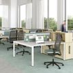 3617350003529-Bureau Bench ARIAL - L180 x P165 cm - plateau blanc - pieds blancs-P_405153457_2-1