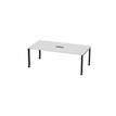 3617350002096-Table de réunion mobile ARIAL - L200 x P100 cm - plateau blanc - pieds noirs (trappe non -P_405153573_1-0
