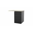 3617350004892-Retour sur caisson bout de bureau CONECT - L80 x P60 cm - plateau imitation érable - pied-P_405153672_1-0
