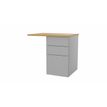 3617350004847-Retour sur caisson bout de bureau CONECT - L80 x P60 cm - plateau imitation chêne clair --P_405153677_1-0
