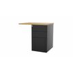 3617350004830-Retour sur caisson bout de bureau CONECT - L80 x P60 cm - plateau imitation chêne clair --P_405153678_1-0