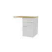 3617350004823-Retour sur caisson bout de bureau CONECT - L80 x P60 cm - plateau imitation chêne clair --P_405153679_1-0