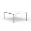 3617350005509-Bureau Bench CONECT - L140 x P165 cm - plateau blanc - pieds gris-P_405153692_1-0