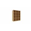 Vestiaire CAMILLE 12 cases - H.149,1 x L.120 x P.43,2 cm - imitation chêne clair - portes en option (non incluses)