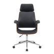 3397701249584-Fauteuil de bureau HECTOR - Bois multiplis imitation noyer et polyuréthane noir-P_405154172_2-1