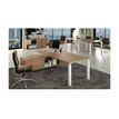 7331920004117-Bureau Manager FLORA - avec console retour réversible - L195 x P170 cm - pieds en métal blanc - pla-P_405154411_2-2