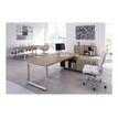7331920003004-Bureau Manager FLORA - avec console retour réversible - L225 x P170 cm - pieds cadre en métal effet chromé - pla-P_405154423_2-2