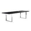 7331920003011-Table de réunion FLORA - L220 x P100 cm - pieds cadre en métal effet chromé - plateau i-P_405154424_1-0