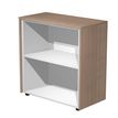 7331920003202-Armoire basse Flora - L82,8xP43xH81,4 cm - portes vitrées - 1 étagère - merisier arabis-P_405154459_2-1