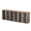 7331920003349-Armoire basse triple Flora - L243xP43xH81,4 cm - 6 portes vitrées - 3 étagères - merisi-P_405154473_1-0