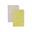 3037921172056-RHODIA Rhodiarama - 2 Carnets souples 7 x 10,5 cm - 64 pages - ligné - beige et anis-P_405155094_4-0
