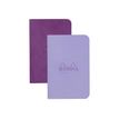 3037921172094-RHODIA Rhodiarama - 2 Carnets souples 7 x 10,5 cm - 64 pages - ligné - iris et violet-P_405155096_2-0