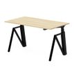 3760350283108-Bureau électrique THEODORE - L180x80cm - Pieds noir - plateau chêne stone-P_405156137_1-0