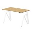 3760350283184-Bureau électrique THEODORE - L180x80cm - Pieds blanc - plateau chêne stone-P_405156139_1-0
