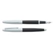 3219911840194-Plume HECHTER PARIS "Alliance Intemporel" coloris black & silver métal satiné soft touch--0
