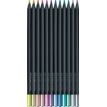 4005401164159-Faber Castell - 12 crayons de couleur - Black Edition Metallic -P_405158081_3-2
