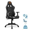 4710483775529-Fauteuil gamer ARMOR ELITE - accoudoirs réglables - appui-tête intégré - noir--0