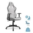 Fauteuil gamer ARMOR ELITE - accoudoirs réglables - appui-tête intégré - blanc/gris