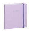 Agenda à élastique Pastel - 1 jour par page - 16 mois - 16 x 16 cm - parme - Quo Vadis