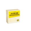 3539012004609-Les Prix Mini - Bloc Cube notes repositionnables - 400 feuilles - 76 x 76 mm - jaune pastel--1