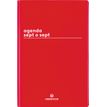 Agenda Boréal - 1 semaine sur 2 pages - 10 x 15 cm - rouge - Oberthur