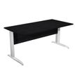 7331920000812-Bureau droit Trend - L160 - Pieds métals - plateau imitation frêne noir-P_405165621_1-0