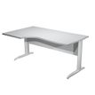 7331920001109-Bureau compact Trend - L160 cm - retour à gauche - Pieds métals - plateau gris - (pied de renfort obligat-P_405165650_1-0