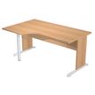7331920001369-Bureau compact Trend - retour à gauche avec pieds bois + pied de renfort - L160 - plateau-P_405165676_1-0