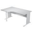 7331920001383-Bureau compact Trend - L160 cm - retour à gauche - pieds bois - plateau gris-P_405165678_1-0