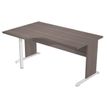 7331920001406-Bureau compact Trend - retour à gauche avec pieds bois + pied de renfort - L160 - plateau-P_405165680_1-0