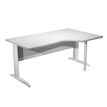 7331920001451-Bureau compact Trend - L160 cm - retour à droite - Pieds métals - plateau gris-P_405165685_1-0