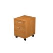 Caisson mobile Trend - L41,8xP52xH59,5 cm - monté - 2 tiroirs dont 1 DS - imitation aulne