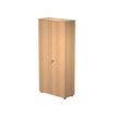 7331920002267-Bibliothèque haute Trend - L80xP35xH180 cm - 2 portes en mélaminé avec serrure - imitat-P_405165836_1-0