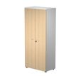 7331920002717-Bibliothèque haute Trend - L80xP44xH180 cm - 2 portes en mélaminé avec serrure - imitat-P_405165881_1-0