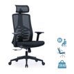 3700339992577-Fauteuil de bureau SYLVESTER - accoudoirs réglables - appui-tête intégré - noir-P_405167164_1-0