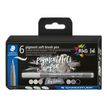 4007817098639-STAEDTLER Pigment soft brush 372 - 6 feutres pointe pinceau souple - gris & noir assortis-P_405177293_2-0
