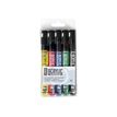 3167862055054-Pebeo Acrylic - Pack de 5 marqueurs - pointe ronde - noir, rouge, vert, jaune, cyan-P_405177381_1-0