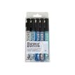 3167862012132-Pebeo Acrylic - Pack de 5 marqueurs - bleu clair, blanc, cyan, bleu nuit, bleu des Caraïb-P_405177382_1-0
