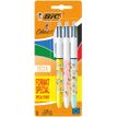 3086123546820-BIC 4 Couleurs - 3 Stylos à bille 4 couleurs - 1 mm - Décors assortis-P_405177395_1-0