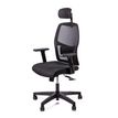 3760388580477-Fauteuil de bureau CALLIOPE - accoudoirs réglables - appui-tête - noir-P_405181467_2-1