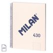 8411574104834-Milan 430 Since 1918 - Cahier de notes - reliure à spirale - A4 (210 x 297 mm) - 80 feuilles / 160 pages - papier blanc - ligné - 4 tro-P_405183437_1-0