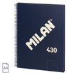 8411574106234-Milan 430 Since 1918 - Cahier de notes - reliure à spirale - A4 (210 x 297 mm) - 80 feuilles / 160 pages - papier blanc - ligné - 4 tro-P_405183438_1-0