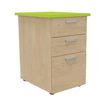 3253310186408-Caisson HT bureau - steely/stelly manager - Profondeur 60 cm - chene - top vert --0