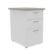 3253310197244-Caisson HT bureau - steely/stelly manager - Profondeur 60 cm - blanc perle - top chene gris--0