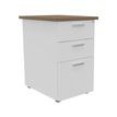 3253310197473-Caisson HT bureau - steely/stelly manager - Profondeur 60 cm - blanc perle - top noyer --0