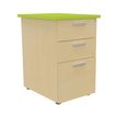 3253310199569-Caisson HT bureau - steely/stelly manager - Profondeur 60 cm - hetre - top vert --0